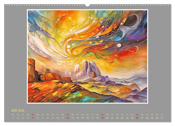 Produktbild: Expressionistische Landschaften (Wandkalender 2026 DIN A2 quer), CALVENDO Monatskalender