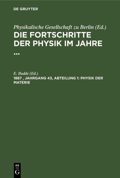 Produktbild: Physik der Materie