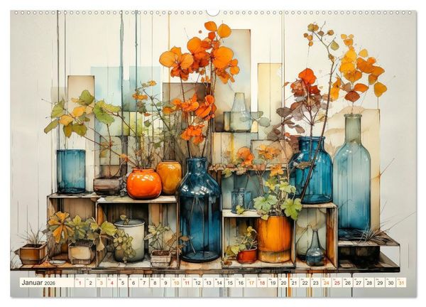 Produktbild: Blumen Pr&auml;sentation (Wandkalender 2026 DIN A2 quer), CALVENDO Monatskalender