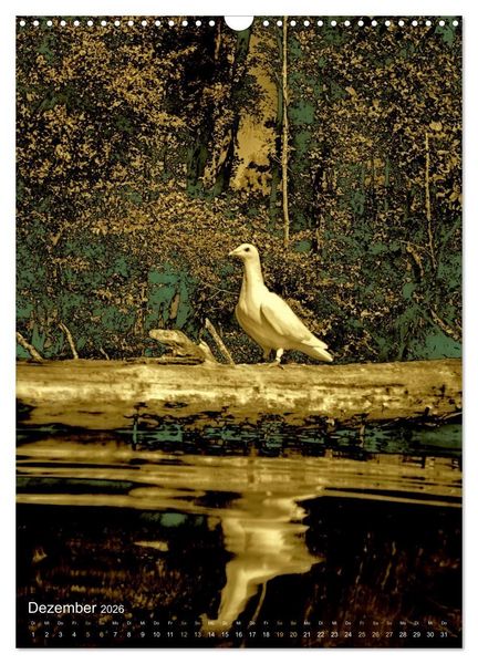 Produktbild: DUNKELGOLD AM SEE (Wandkalender 2026 DIN A3 hoch), CALVENDO Monatskalender