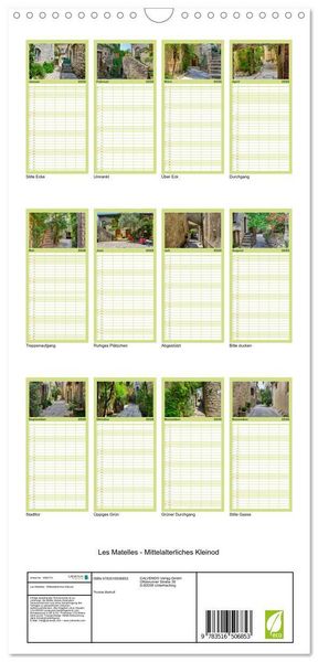 Produktbild: Familienplaner 2026 - Les Matelles - Mittelalterliches Kleinod mit 5 Spalten (Wandkalender, 21 x 45 cm) CALVENDO