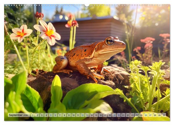 Produktbild: Wilde Nachbarn - Tierisches Treiben im Gartenparadies! (Wandkalender 2026 DIN A2 quer), CALVENDO Monatskalender