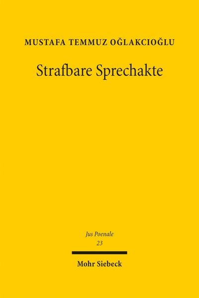 Produktbild: Oglakcioglu, M: Strafbare Sprechakte