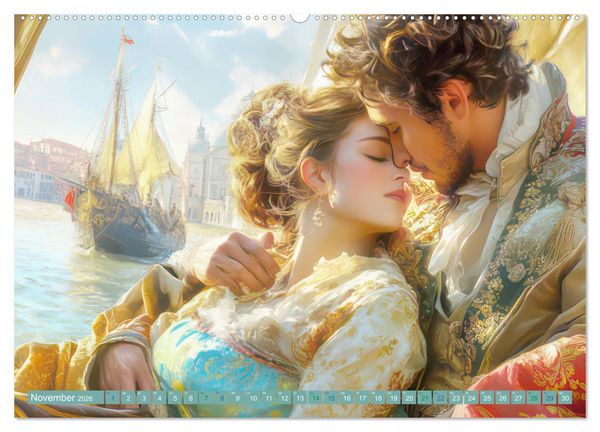 Produktbild: Zarte anmutige Romanzen (hochwertiger Premium Wandkalender 2026 DIN A2 quer), Kunstdruck in Hochglanz
