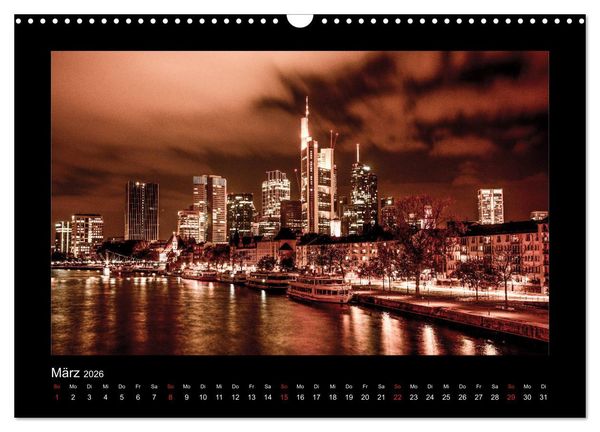 Produktbild: Frankfurt bei Nacht 2026 (Wandkalender 2026 DIN A3 quer), CALVENDO Monatskalender