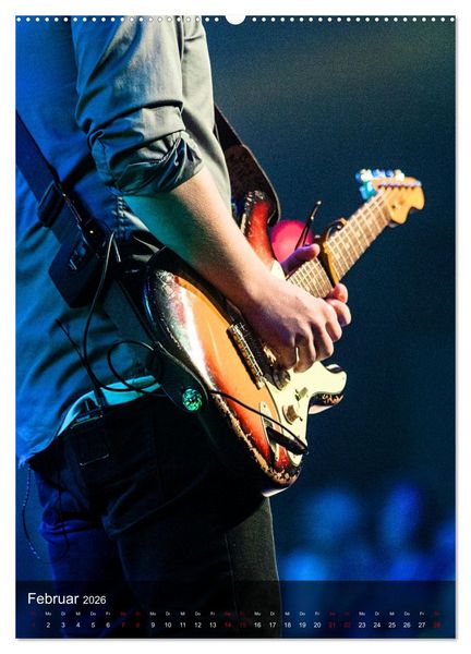 Produktbild: Rockgitarren in Concert (hochwertiger Premium Wandkalender 2026 DIN A2 hoch), Kunstdruck in Hochglanz
