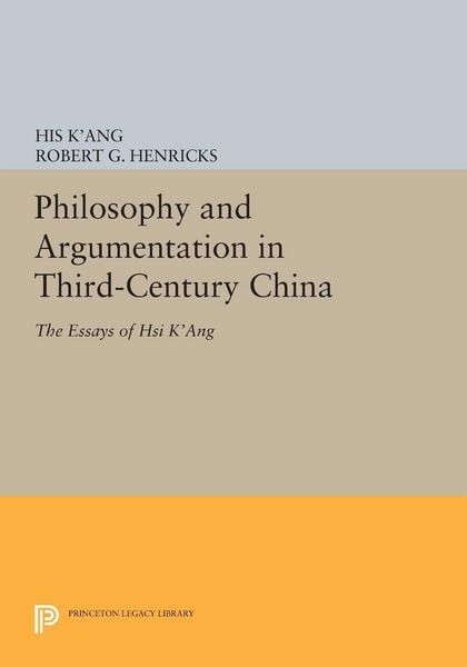 Produktbild: Philosophy and Argumentation in Third-Century China