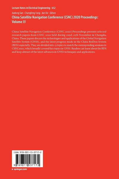 Produktbild: China Satellite Navigation Conference (CSNC) 2020 Proceedings: Volume III