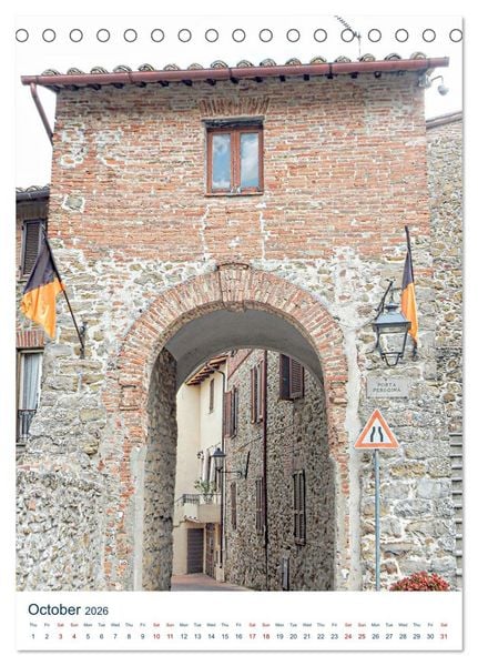 Produktbild: Umbrian Archways (Desk Calendar 2026 DIN A5 portrait), CALVENDO 12 Month DeskCalendar