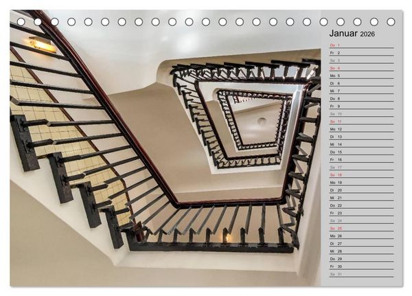 Produktbild: Faszination Treppen (Tischkalender 2026 DIN A5 quer), CALVENDO Monatskalender