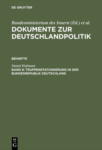 Produktbild: Truppenstationierung in der Bundesrepublik Deutschland