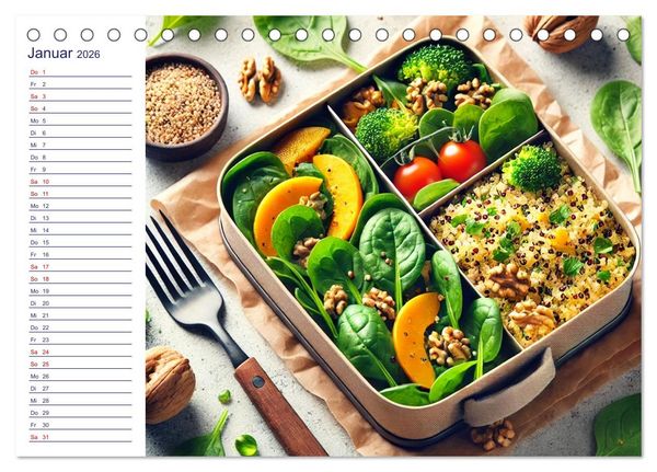 Produktbild: Lunchpaket Love - Einfach, lecker, gesund (Tischkalender 2026 DIN A5 quer), CALVENDO Monatskalender