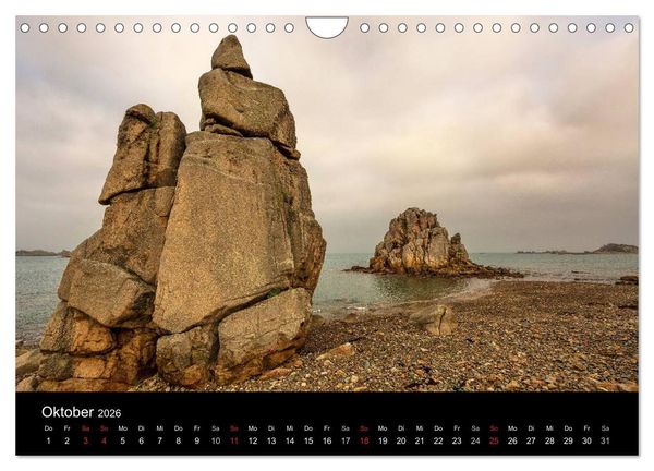 Produktbild: Bretagne entlang der K&uuml;ste (Wandkalender 2026 DIN A4 quer), CALVENDO Monatskalender