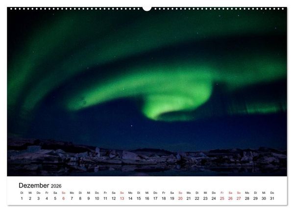 Produktbild: Island Natur pur (Wandkalender 2026 DIN A2 quer), CALVENDO Monatskalender