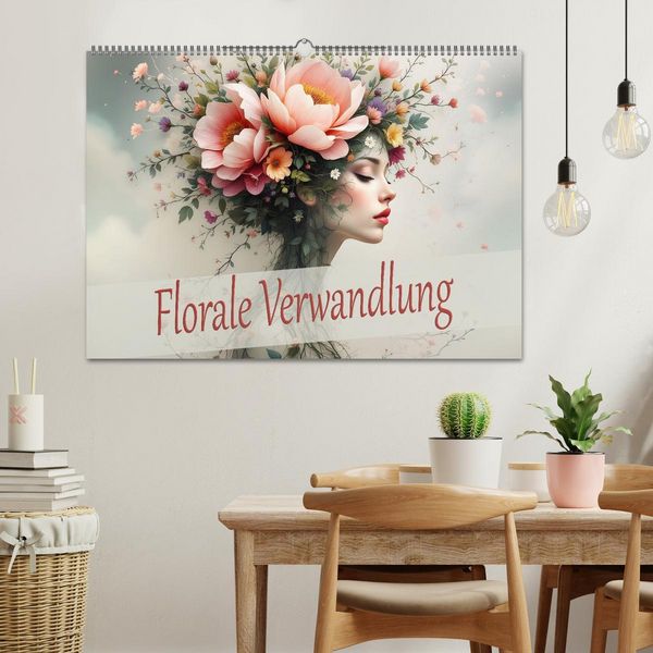 Produktbild: Florale Verwandlung (Wandkalender 2026 DIN A2 quer), CALVENDO Monatskalender