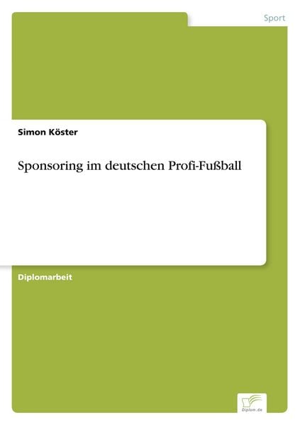 Produktbild: Sponsoring im deutschen Profi-Fu&szlig;ball