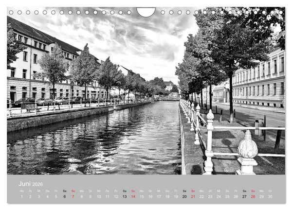 Produktbild: Potsdam schwarz auf wei&szlig; (Wandkalender 2026 DIN A4 quer), CALVENDO Monatskalender