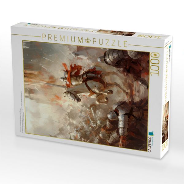 Produktbild: CALVENDO Puzzle Mittelalter mit Drachen, Rittern und Burgen | 1000 Teile Lege-Gr&ouml;&szlig;e 64x48cm Foto-Puzzle f&uuml;r gl&uuml;ckliche Stunden