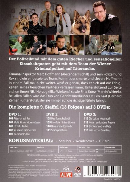 Produktbild: Kommissar Rex - Die komplette 9. Staffel [3 DVDs]