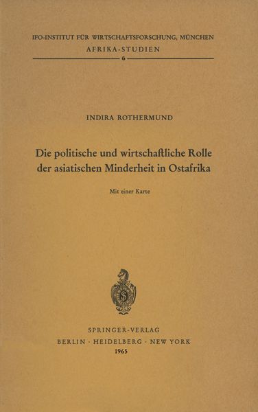 Produktbild: Die politische und wirtschaftliche Rolle der asiatischen Minderheit in Ostafrika