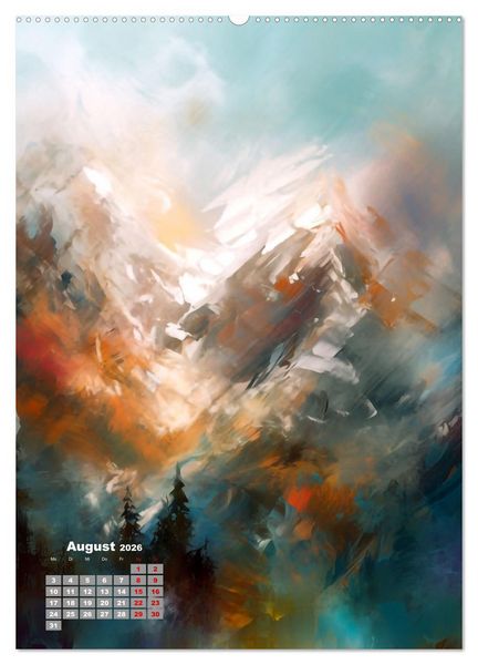 Produktbild: Abstrakte Landschaften (Wandkalender 2026 DIN A2 hoch), CALVENDO Monatskalender