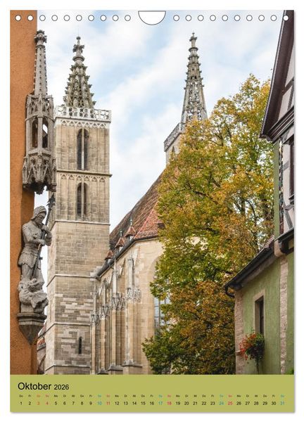 Produktbild: Rothenburg ob der Tauber (Wandkalender 2026 DIN A4 hoch), CALVENDO Monatskalender