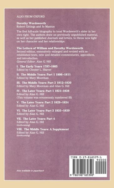 Produktbild: The Letters of Dorothy Wordsworth