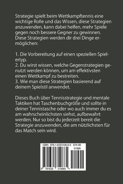 Produktbild: 60 Tennisstrategien Und Mentale Taktiken