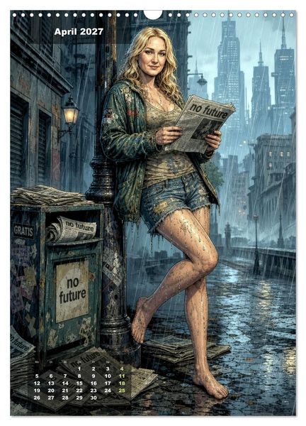 Produktbild: No Future: Dystopische Street-Art Graphic Novel (Wandkalender 2027 DIN A3 hoch), CALVENDO Monatskalender
