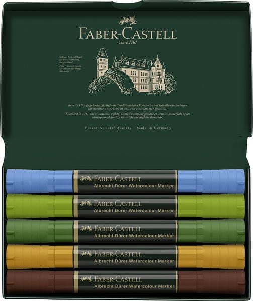Produktbild: Faber-Castell Aquarellmarker Albrecht D&uuml;rer, 5er Set, Plein Air