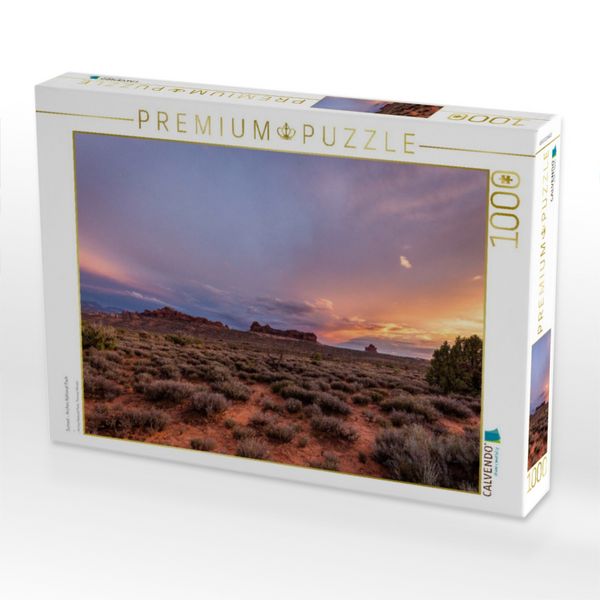 Produktbild: CALVENDO Puzzle Sunset - Arches National Park | 1000 Teile Lege-Gr&ouml;&szlig;e 64x48cm Foto-Puzzle f&uuml;r gl&uuml;ckliche Stunden