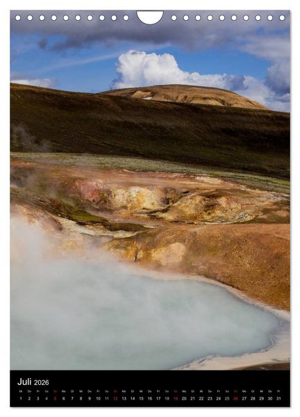 Produktbild: Island - Der Laugavegur-Kalender 2026 (Wandkalender 2026 DIN A4 hoch), CALVENDO Monatskalender