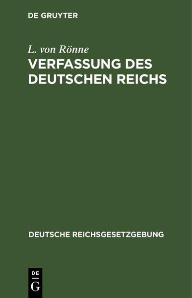 Produktbild: Verfassung des Deutschen Reichs