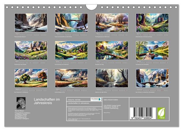 Produktbild: Landschaften im Jahreskreis (Wandkalender 2026 DIN A4 quer), CALVENDO Monatskalender