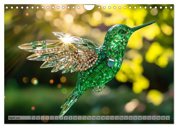 Produktbild: Fliegende Kunstwerke - Kolibris (Wandkalender 2026 DIN A4 quer), CALVENDO Monatskalender