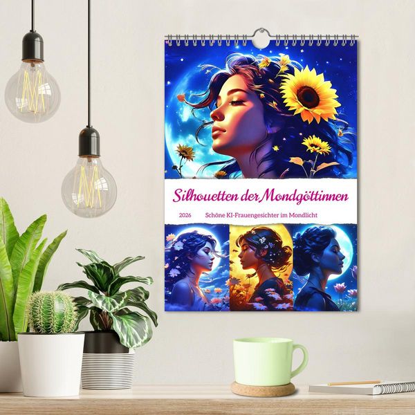 Produktbild: Silhouetten der Mondg&ouml;ttinnen (Wandkalender 2026 DIN A4 hoch), CALVENDO Monatskalender