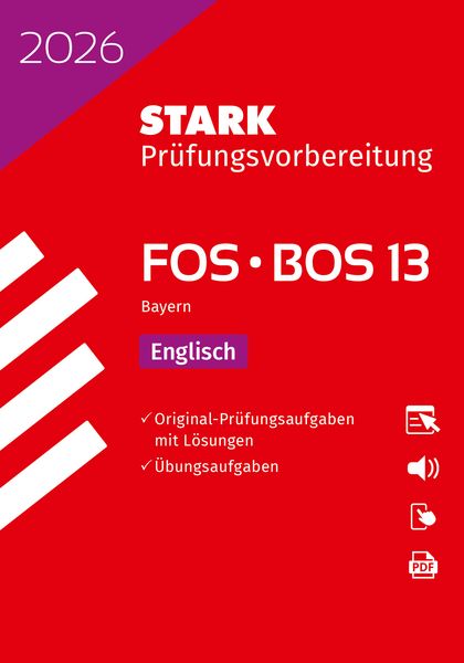 Produktbild: STARK Englisch 13. Klasse - Abitur FOS/BOS 2026 Bayern - Pr&uuml;fungsvorbereitung
