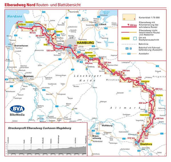 Produktbild: BVA ADFC Radreisef&uuml;hrer Elberadweg Nord