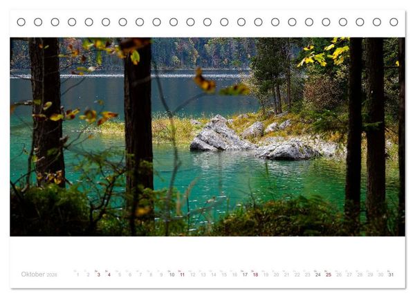 Produktbild: Unterwegs am Eibsee (Tischkalender 2026 DIN A5 quer), CALVENDO Monatskalender