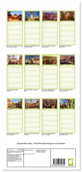 Produktbild: Familienplaner 2026 - Zauberhaftes Sibiu - Die Perle Siebenb&uuml;rgens in Rum&auml;nien mit 5 Spalten (Wandkalender, 21 x 45 cm) CALVENDO