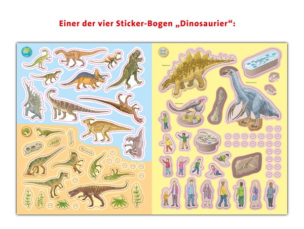 Produktbild: Dinosaurier Stickerheft