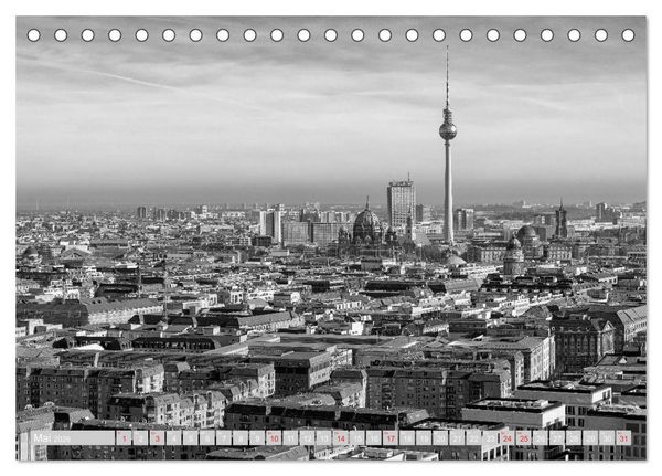 Produktbild: Berliner Ansichten in Schwarz und Wei&szlig; (Tischkalender 2026 DIN A5 quer), CALVENDO Monatskalender
