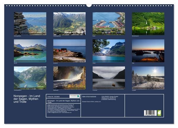Produktbild: Norwegen - Im Land der Sagen, Mythen und Trolle (Wandkalender 2026 DIN A2 quer), CALVENDO Monatskalender
