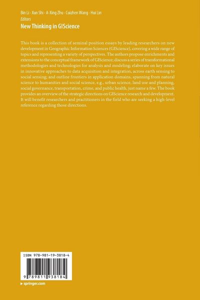Produktbild: New Thinking in GIScience