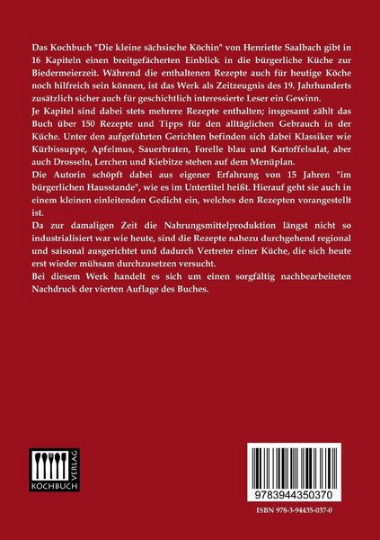 Produktbild: Die kleine s&auml;chsische K&ouml;chin