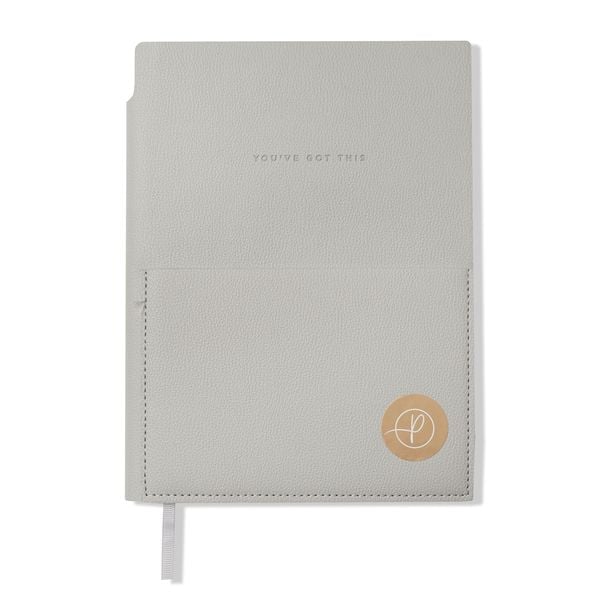 Produktbild: Tagebuch mit Vordertasche Grau