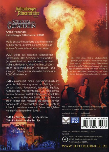 Produktbild: Kaltenberger Ritterturnier 2008 - Das Schicksal der Gef&auml;hrtin [2 DVDs]