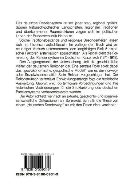 Produktbild: Territorium und Wahlverhalten