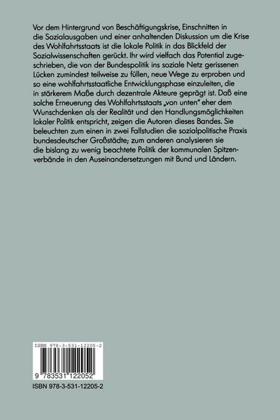 Produktbild: Lokale Politik im Wohlfahrtsstaat