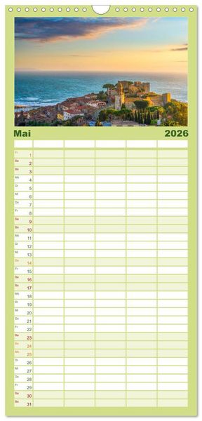 Produktbild: Familienplaner 2026 - Traumziel Toskana mit 5 Spalten (Wandkalender, 21 x 45 cm) CALVENDO
